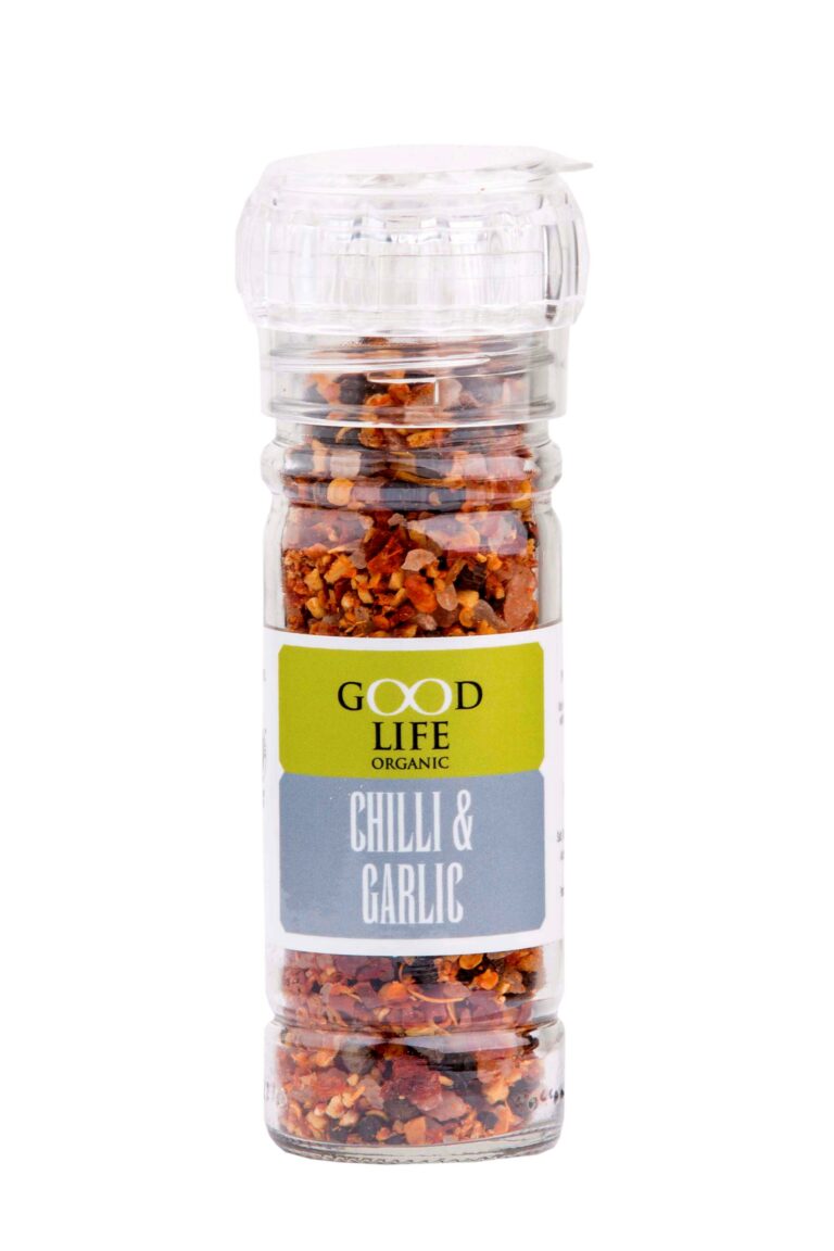 CHILLI #1. Good Life Chilli Garlic Mix Grinder 80g Organic