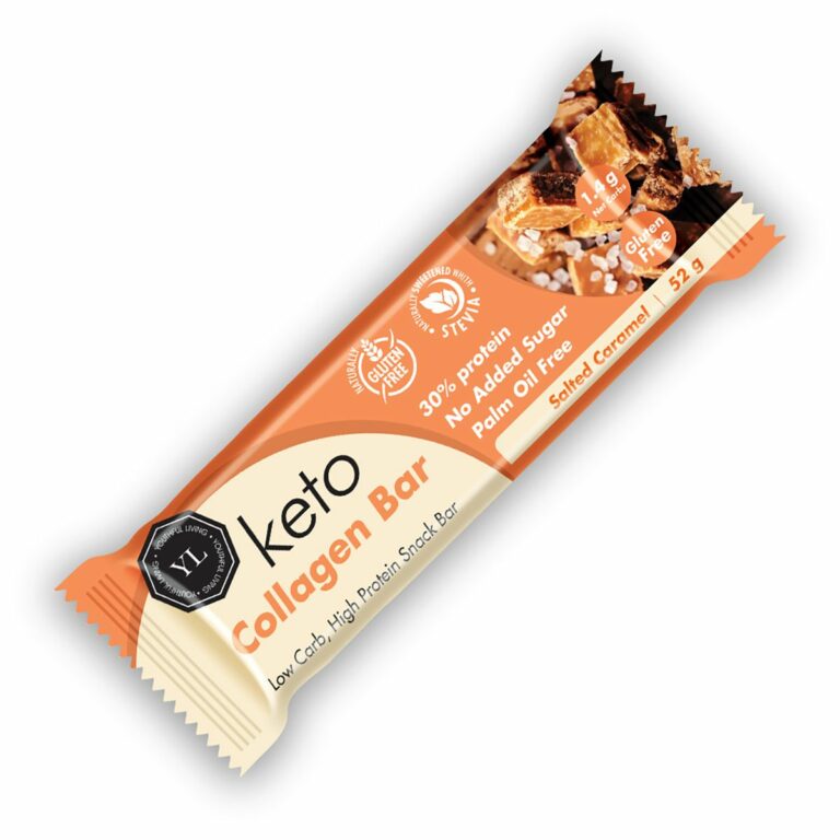 salted caramel. Keto Collagen Salted Caramel Bar