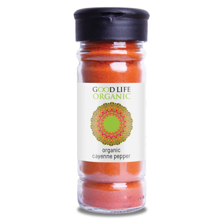 gl_bottle_spice_1000p_cayennepepper. Good Life Cayenne Pepper 60g Organic