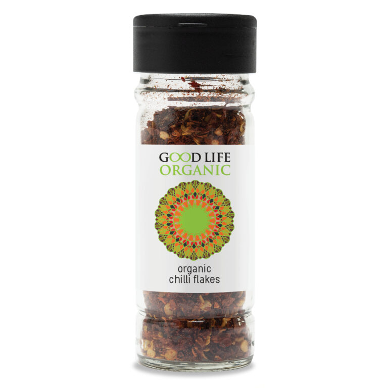 gl_bottle_spice_1000p_chilliflakes. Good Life Chilli Flakes 30g Organic