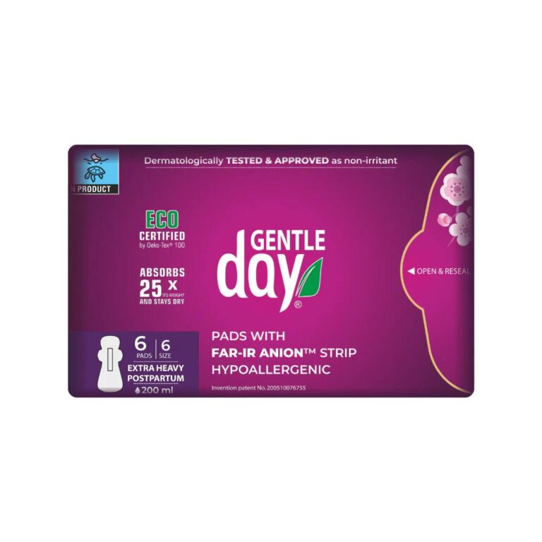 6_6f7afe41-383f-4160-a0d2-52ca3e3c0d31. Gentle Day Cotton Extra Heavy/Postpartum pads 6s Organic