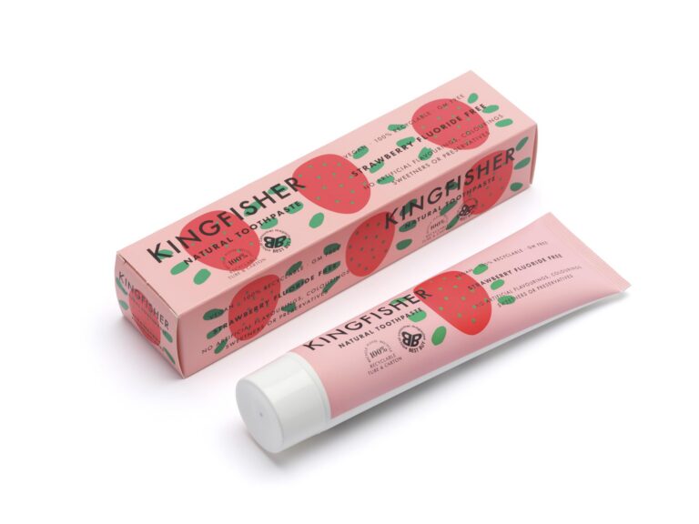 kingfisher-strawberry-fluoride-free-natural-toothp. Kingfisher Natural Toothpaste Strawberry Flouride Free 100ml