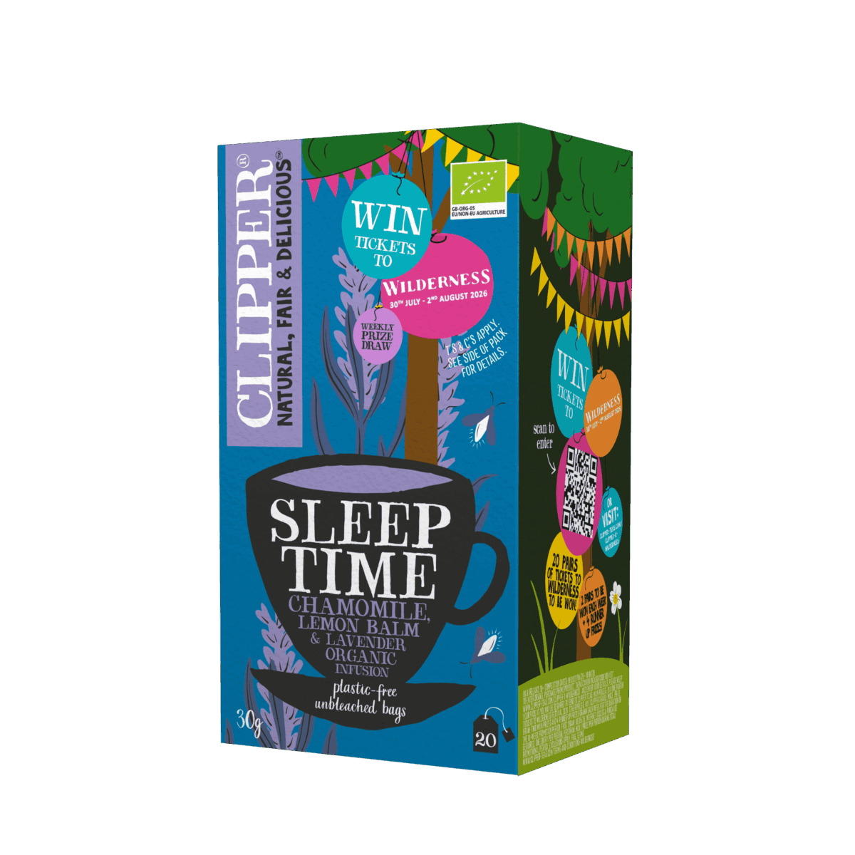 siproduct-3547-3382-f10241ba33824f24346cbc3d4d2e699db5c0f5b1 109099-lc-clipper-wilderness-packshots-20s-sleep-a. Clipper Organic Snore & Peace Tea 20 bags with string