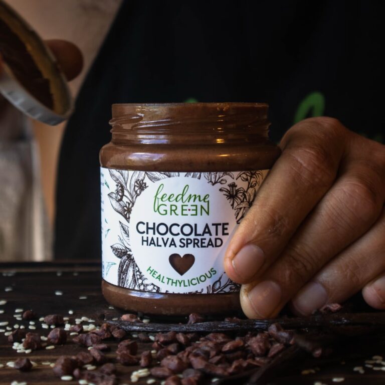 halva-spread-chocolate-250ml. Feed Me Green Chocolate Halva Spread 250ml