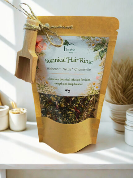 flourish body botanical hair rinse. Herbal Hair Rinse for Hair Growth & Scalp Health | Hibiscus, Nettle & Chamomile 40g Flourish Body